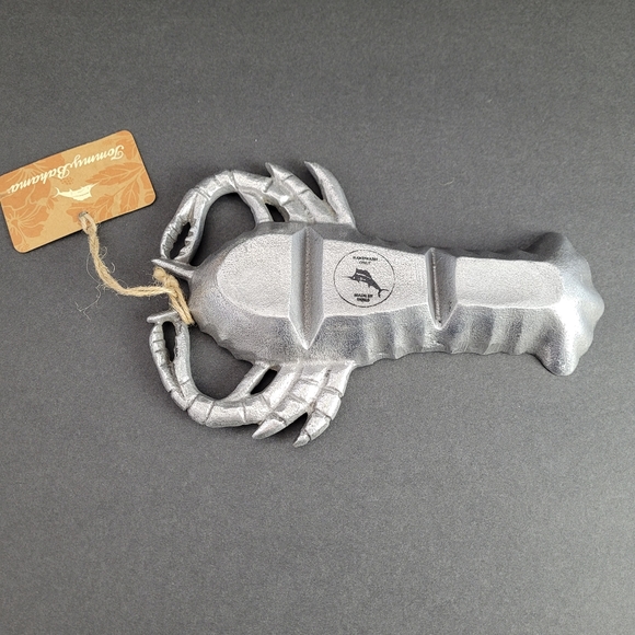 Tommy Bahama Lobster Shaped 3 Section Metal Dish Serving Candy NEW with flaw - Picture 3 of 11